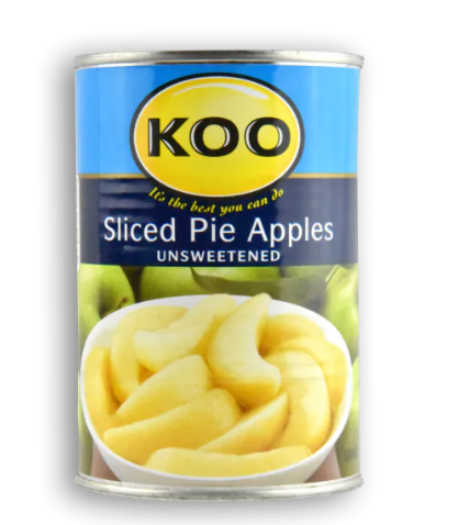 KOO Sliced Pie Apples Unsweetened 385 GM
